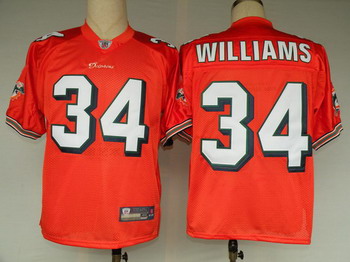 Cheap Miami Dolphins 34 Ricky Williams Orange Jerseys For Sale