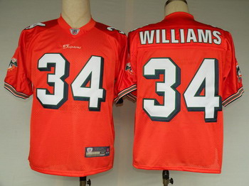 Miami Dolphins 34 Ricky Williams Orange Jerseys