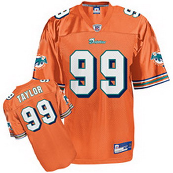 Miami Dolphins Jason 99 orange Taylor Jerseys