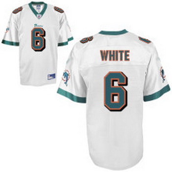 Miami Dolphins 6 White White Jersey