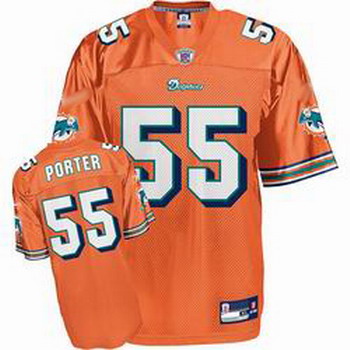 Cheap Miami Dolphins 55 Joey Porter Jerseys orange For Sale