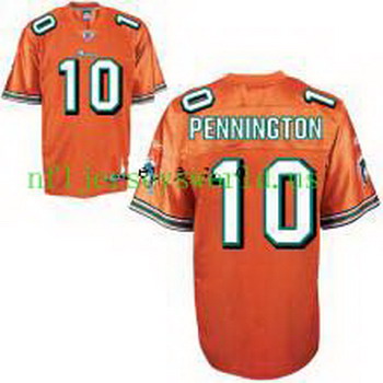 Miami Dolphins 10 Chad Pennington Orange Jersey