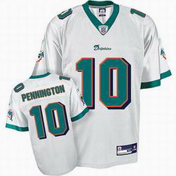 Cheap Miami Dolphins 10 Chad Pennington White Jersey For Sale