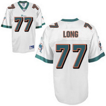 Miami Dolphins 77 Jake Long white jerseys