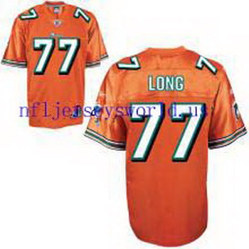 Miami Dolphins 77 Jake Long orange jerseys