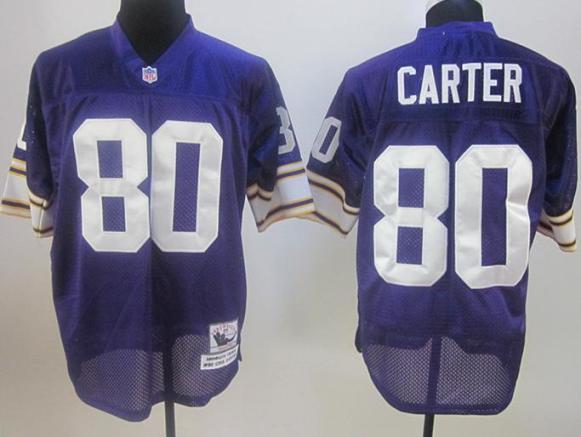 Cheap Minnesota Vikings #80 Cris Carter Purple Throwback Jerseys For Sale