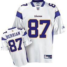 Minnesota Vikings 87 Bernard Berrian White NFL Jerseys