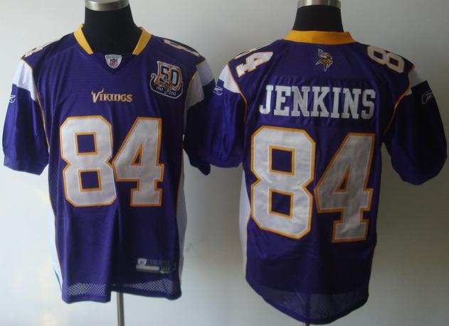 Cheap Minnesota Vikings 84 Jenkins Purple 50TH NFL Jersey For Sale