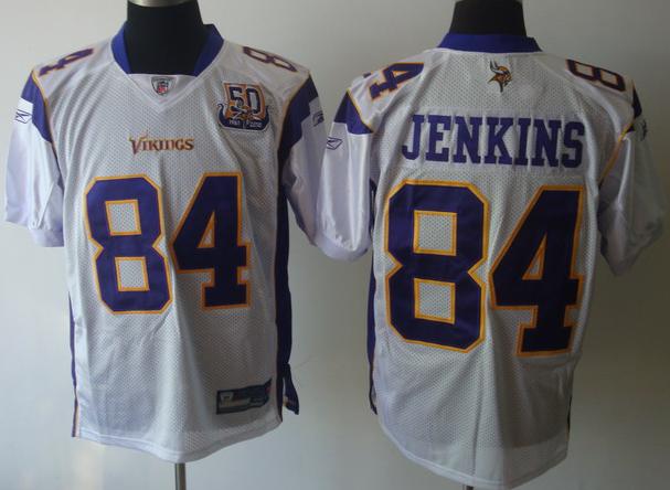 Cheap Minnesota Vikings 84 Jenkins White 50TH NFL Jersey For Sale