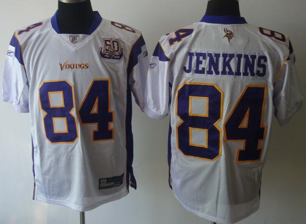 Minnesota Vikings 84 Jenkins White 50TH NFL Jersey