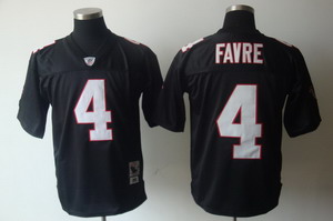 Minnesota Vikings 4 Faver Black Throwback Jerseys