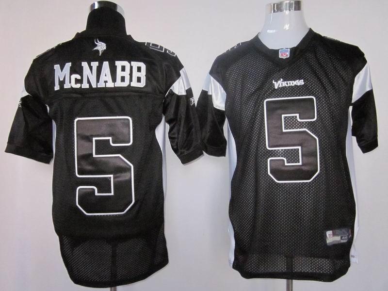 Minnesota Vikings 5 Donovan McNabb Black NFL Jerseys