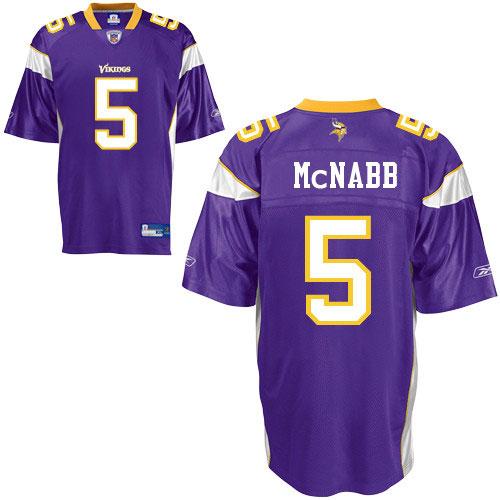 Minnesota Vikings 5 Donovan McNabb Purple NFL Jerseys