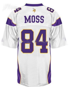 Minnesota Vikings 84 MOSS White football jersey