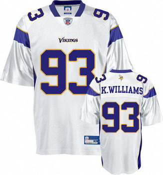 Minnesota Vikings 93 Kevin Williams White Jerseys