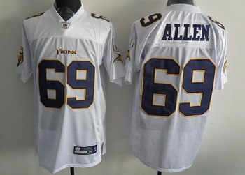Minnesota Vikings 69 Allen Full White New Jerseys