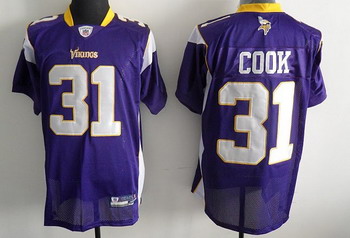 Minnesota Vikings 31 Chris Cook Purple New Jerseys