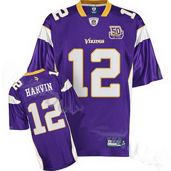Cheap Minnesota Vikings Percy Harvin 12 Purple Jersey 50th Anniversary Patch For Sale