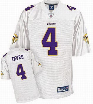 Minnesota Vikings 4 Brett Favre Jersey FULL White