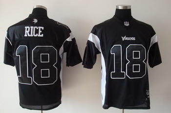 Cheap Sidney Rice Minnesota Vikings 18 Jersey black Jerseys For Sale