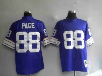 Cheap Minnesota Vikings 88 PAGE purple mitchell and ness For Sale