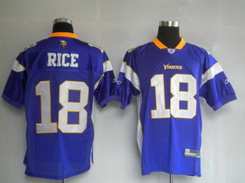 Cheap Minnesota Vikings 18 RICE purple Jerseys For Sale