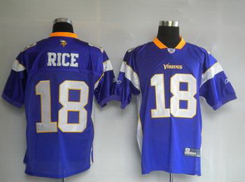 Minnesota Vikings 18 RICE purple Jerseys