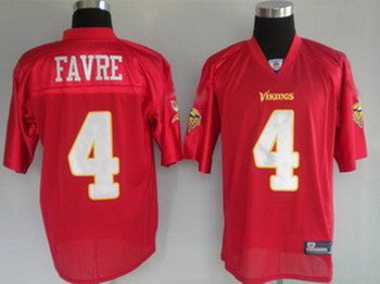 Minnesota Vikings 4 Brett Favre red