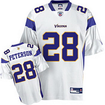 Minnesota Vikings 28 Adrian Peterson White