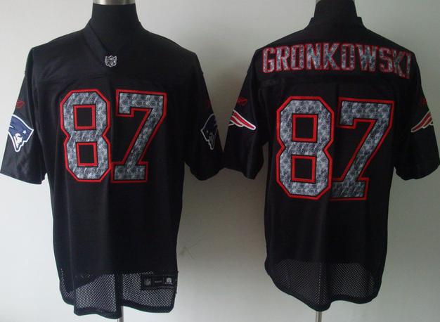 Cheap New England Patriots 87 Rob Gronkowski Black United Sideline Jersey For Sale
