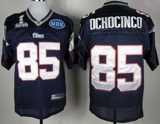 Cheap New England Patriots 85 Chad Ochocinco Blue 2012 Super Bowl XLVI NFL Jersey MHK Patch For Sale
