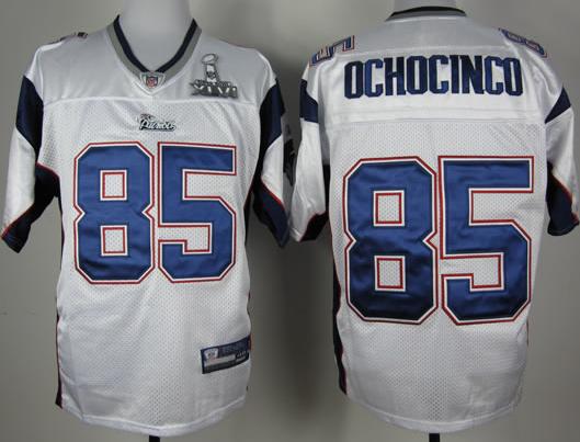 Cheap New England Patriots 85 Chad Ochocinco White 2012 Super Bowl XLVI NFL Jersey For Sale