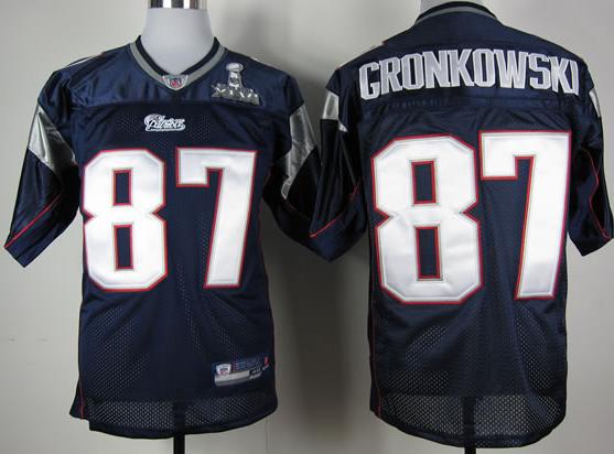 Cheap New England Patriots 87 Rob Gronkowski Blue 2012 Super Bowl XLVI NFL Jersey For Sale