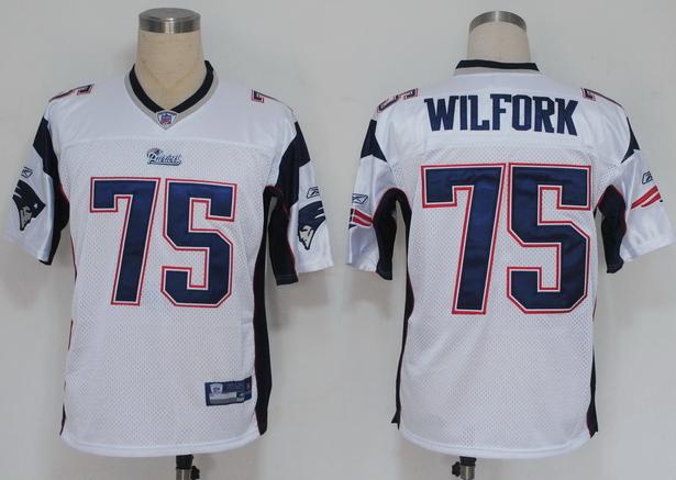 Cheap New England Patriots 75 Vince Wilfork White NFL Jerseys For Sale