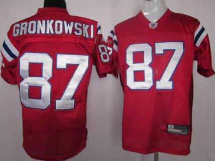 New England Patriots 87 Rob Gronkowski Red Jerseys