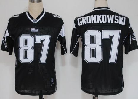 New England Patriots 87 Rob Gronkowski Black NFL Jerseys