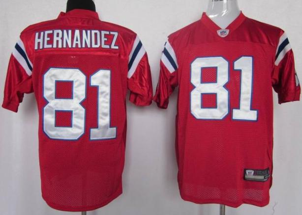 Cheap New England Patriots 81 Hernandez Red NFL Jerseys For Sale