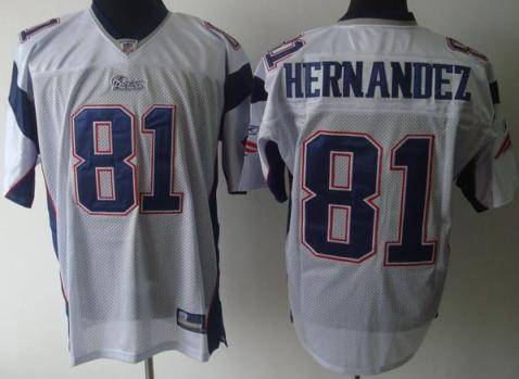 New England Patriots 81 Hernandez White NFL Jerseys