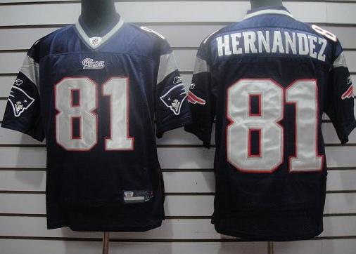 Cheap New England Patriots 81 Hernandez Blue NFL Jerseys For Sale