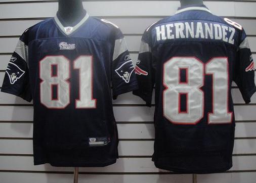 New England Patriots 81 Hernandez Blue NFL Jerseys