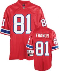 Cheap New England Patriots 81 Francis Red Throwback Jersey For Sale