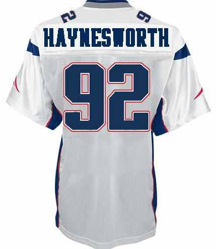 New England Patriots 92 Albert Haynesworth White Jersey
