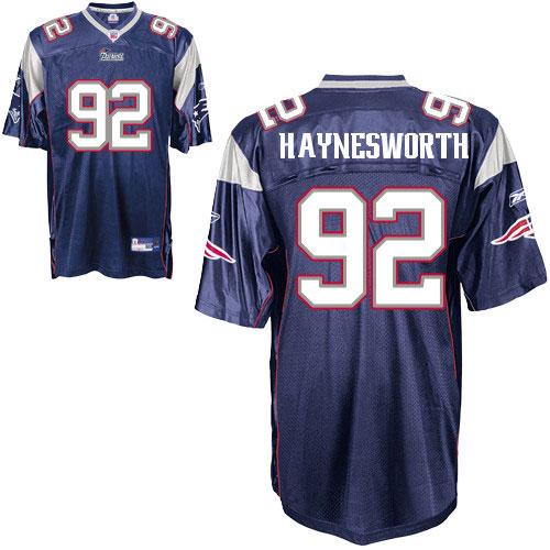 New England Patriots 92 Albert Haynesworth Blue Jersey
