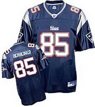 Cheap New England Patriots 85 Chad Ochocinco DK Blue Jersey For Sale