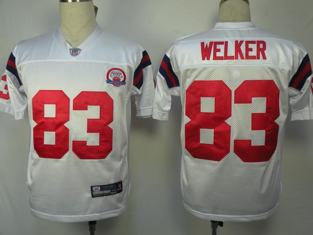 New England Patriots 83 Wes Welker White 50th NFL Jersey