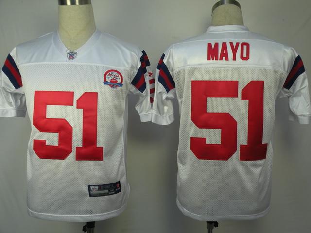 Cheap New England Patriots 51 Mayo White 50th NFL Jersey For Sale