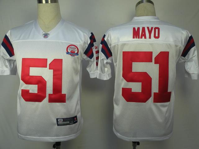 New England Patriots 51 Mayo White 50th NFL Jersey