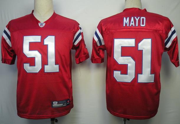 New England Patriots 51 Mayo Red NFL Jersey