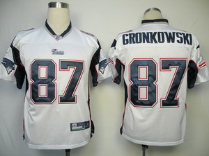 New England Patriots 87 Rob Gronkowski White Jerseys