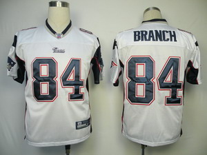 New England Patriots 84 Deion Branch White Jerseys